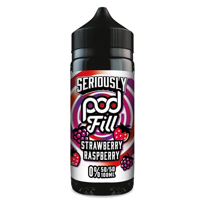 Seriously Pod Fill by Doozy Vape Strawberry Raspberry 100ml Shortfill Eliquid