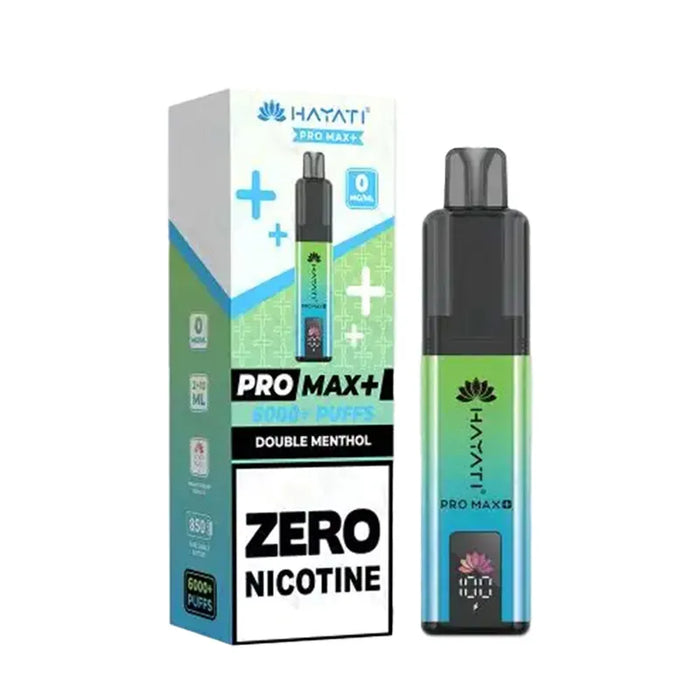 Double Menthol Hayati Pro Max Plus 6000 Zero Nicotine Pod Kit