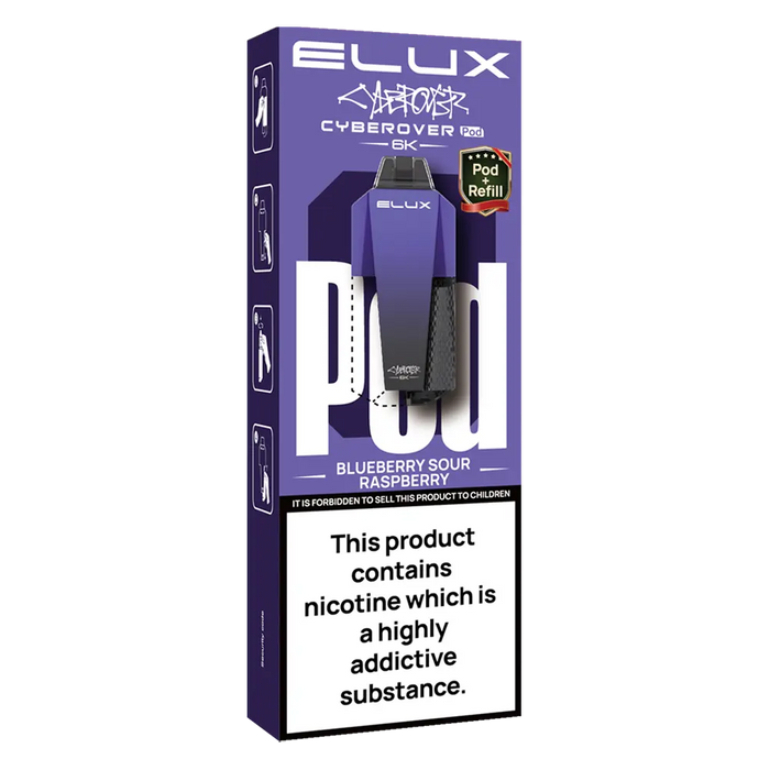 Elux Cyberover 6K Prefilled Vape Pods - ONLY 6.99 Elux Cyberover 6K Prefilled Vape Pods - ONLY 6.99