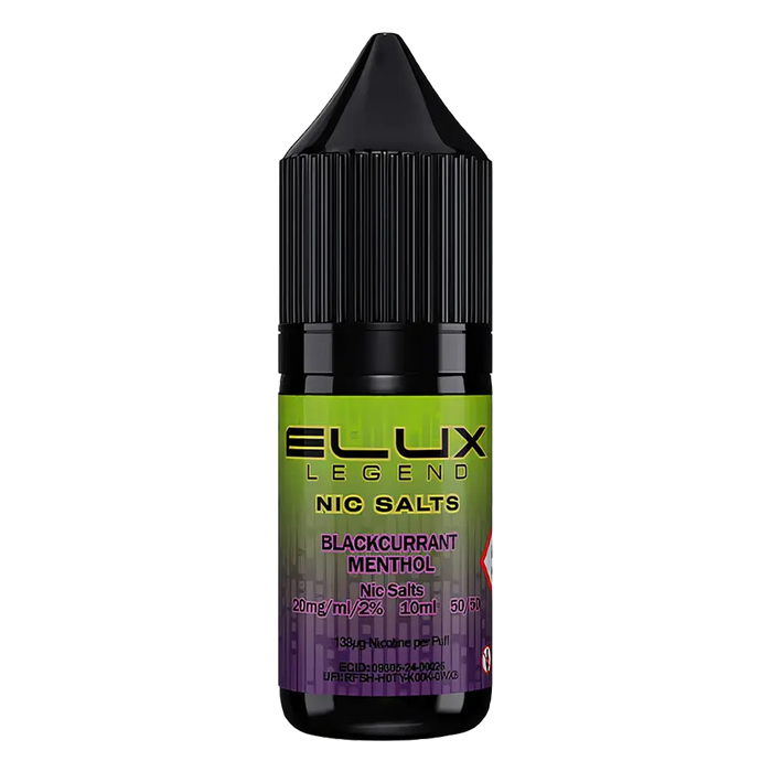 Elux Blackcurrant Menthol Nic Salts 10ml | 5 for 11 Vape Deal Elux Blackcurrant Menthol Nic Salts 10ml | 5 for 11 Vape Deal