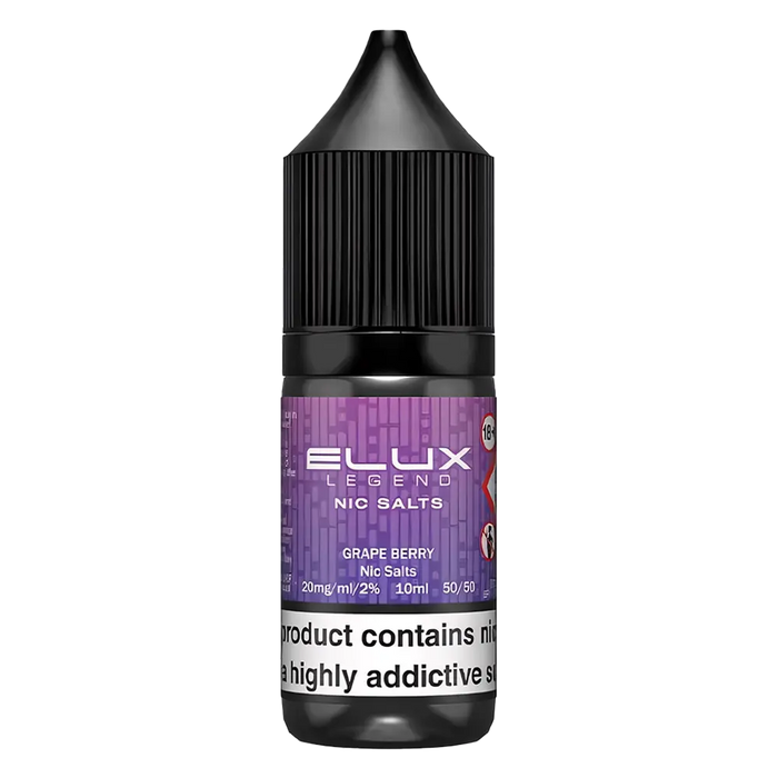 Elux Grape Nic Salts 10ml | 5 for 11 Vape Deal Elux Grape Nic Salts 10ml | 5 for 11 Vape Deal