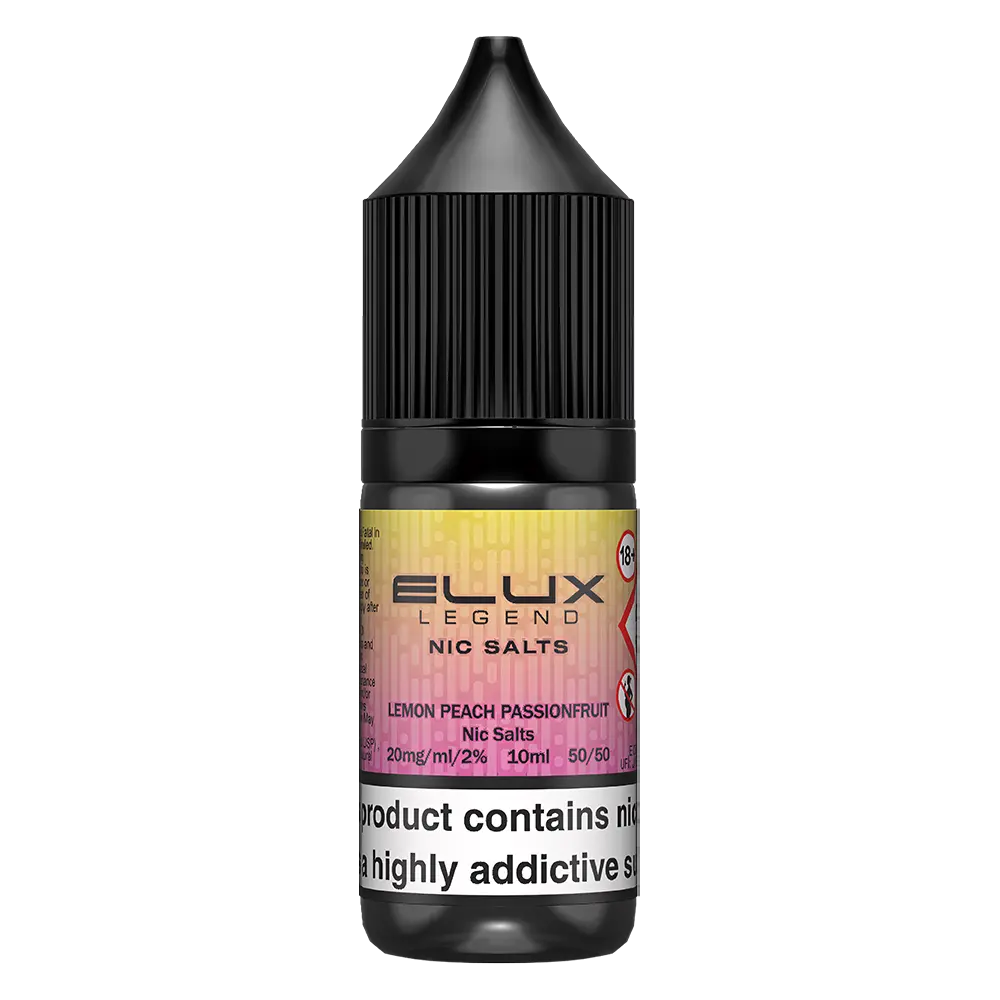 Elux Lemon Peach Passionfruit Nic Salts 10ml | 5 for 11 Vape Deal Elux Lemon Peach Passionfruit Nic Salts 10ml | 5 for 11 Vape Deal