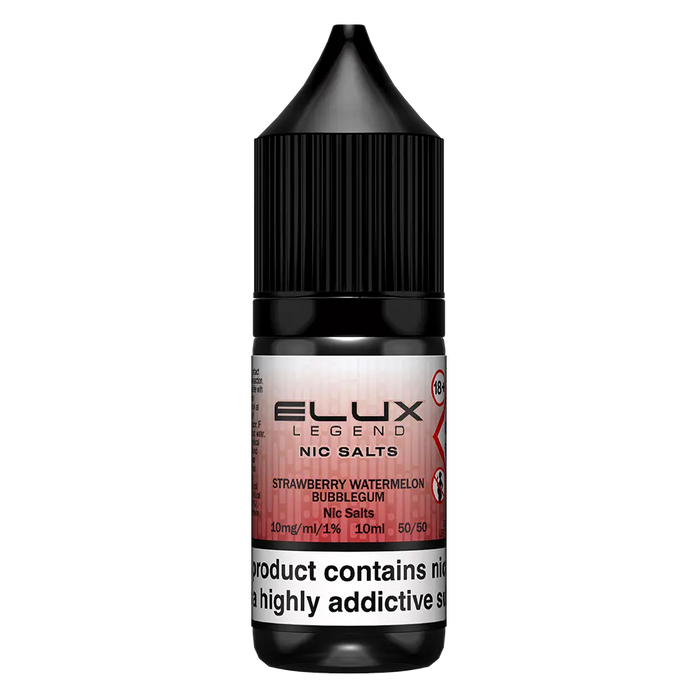 Elux Strawberry Watermelon Bubblegum Nic Salts 10ml | 5 for 11 Deal Elux Strawberry Watermelon Bubblegum Nic Salts 10ml | 5 for 11 Deal