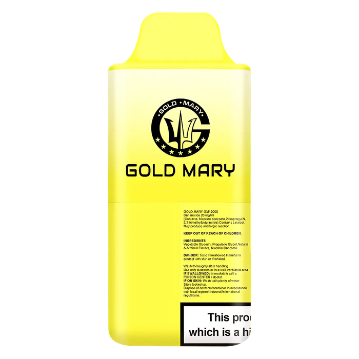 Gold Mary 12000 Puffs Disposable Vape Banna Ice / Banavolcano