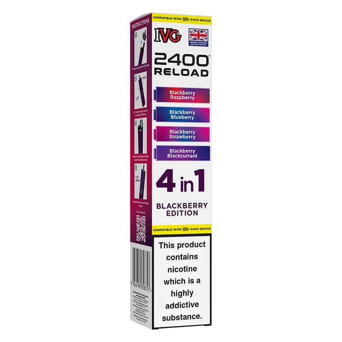 IVG 2400 Prefilled Pods 4 in 1 | 5 for 30 IVG Pods IVG 2400 Prefilled Pods 4 in 1 | 5 for 30 IVG Pods