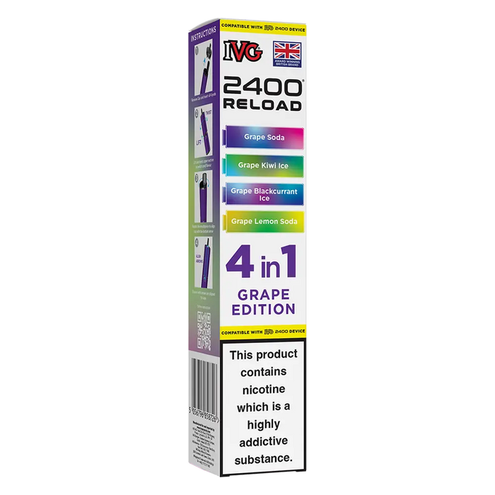 IVG 2400 Prefilled Pods 4 in 1 | 5 for 30 IVG Pods IVG 2400 Prefilled Pods 4 in 1 | 5 for 30 IVG Pods