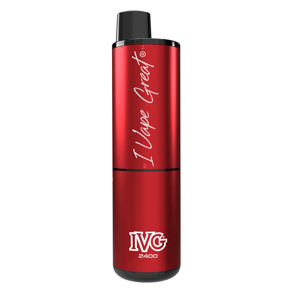 IVG 2400 Red Apple Ice Prefilled Pod Vape Kit - 5 for 50