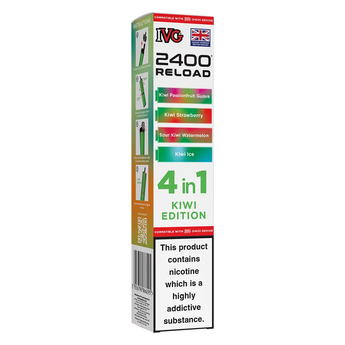 IVG 2400 Reload 4in1 Kiwi Edition Prefilled Pods