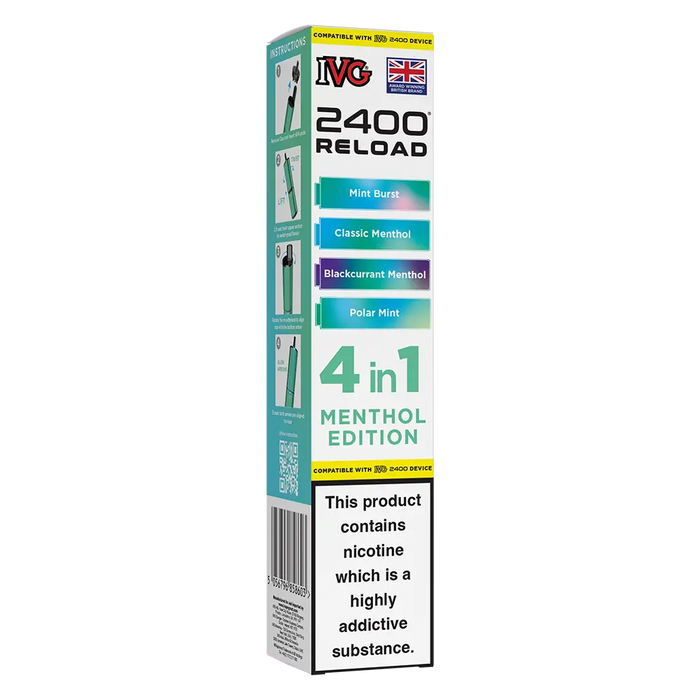IVG 2400 Reload 4in1 Menthol Edition Prefilled Pods