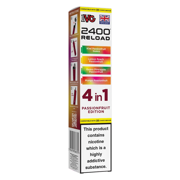 IVG 2400 Reload 4in1 Passionfruit Edition Prefilled Pods