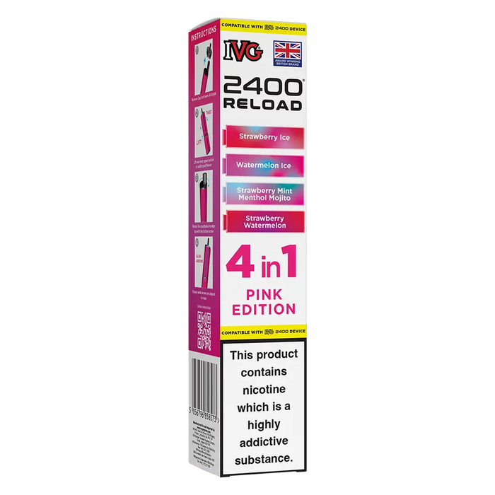 IVG 2400 Reload 4in1 Pink Edition Prefilled Pods