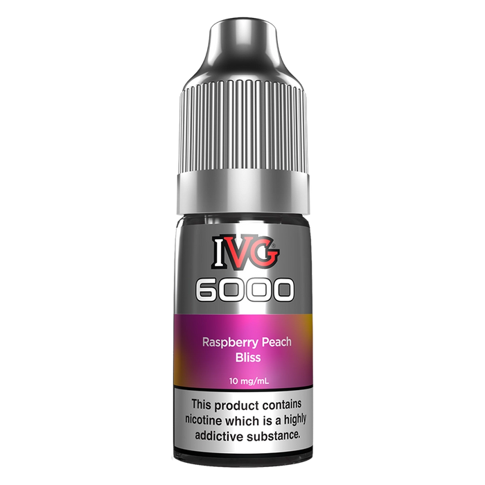 IVG 6000 Raspberry Peach Bliss Nic Salt Vape Juice