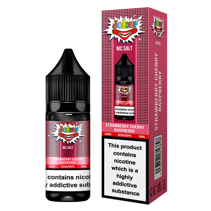 Joker Strawberry Cherry Raspberry Nic Salt E-Liquid | 5 for 11 Joker Strawberry Cherry Raspberry Nic Salt E-Liquid | 5 for 11