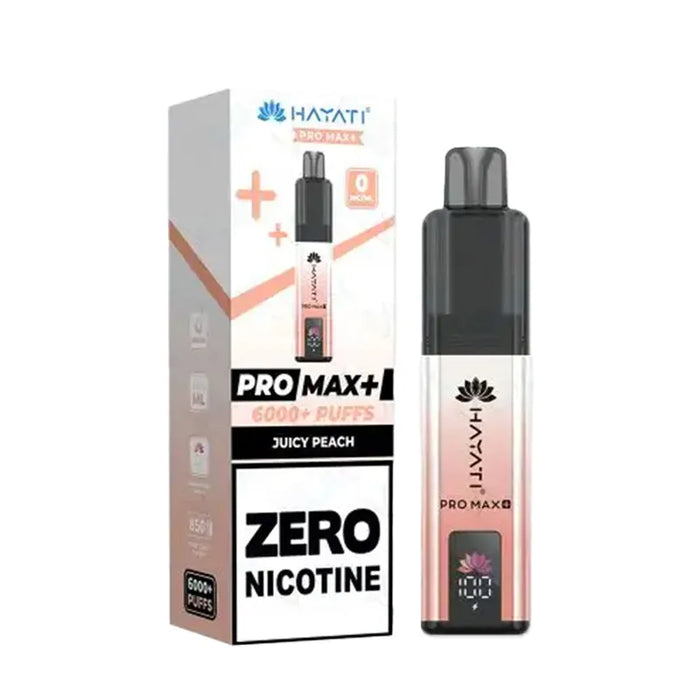 Juicy Peach Hayati Pro Max Plus 6000 Zero Nicotine Pod Kit