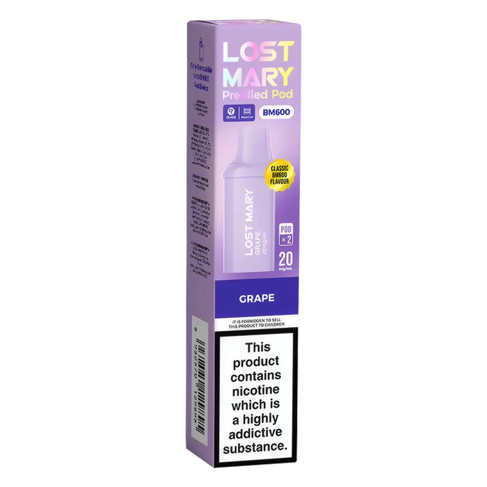 lost mary vape flavours 600 Lost Mary BM600 Prefilled Pods