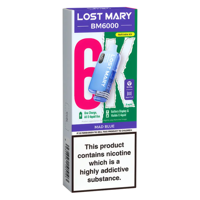Lost Mary BM6000 Prefilled Pod Kit 40+ Flavours | 5 for 40 Lost Mary BM6000 Prefilled Pod Kit 40+ Flavours | 5 for 40