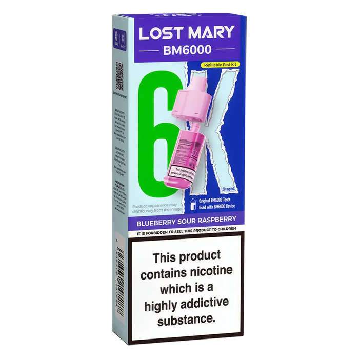 Lost Mary BM6000 Blueberry Sour Raspberry Prefilled Pods