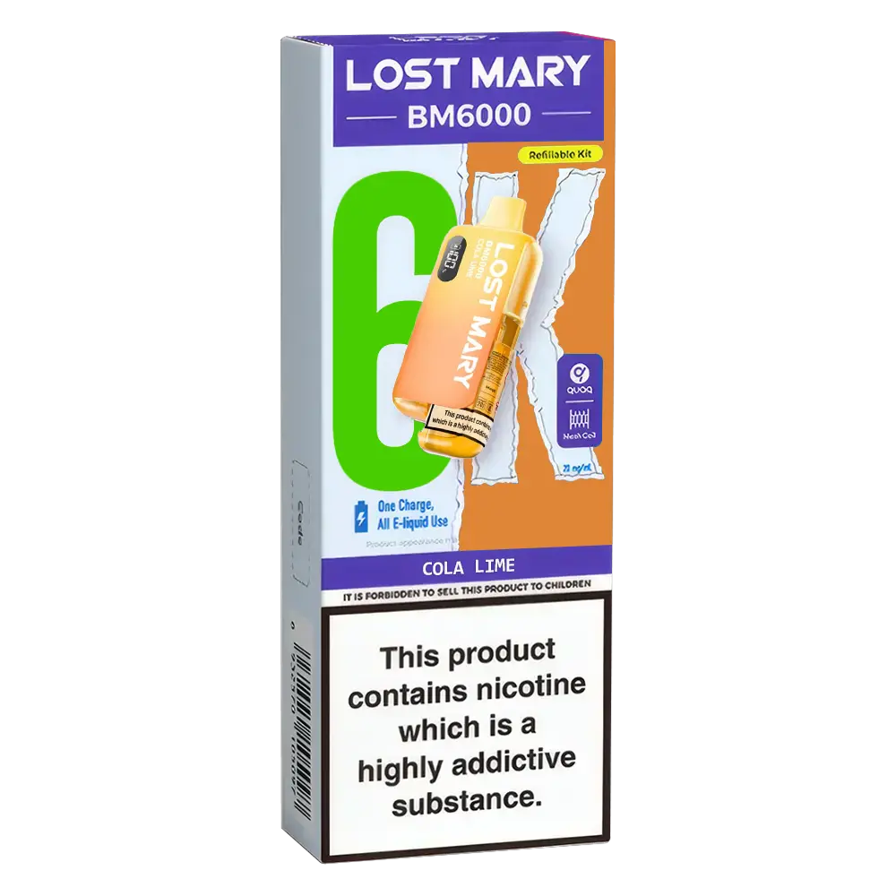 Lost Mary BM6000 Cola Lime Prefilled Pod Kit | 5 for 40 Lost Mary BM6000 Cola Lime Prefilled Pod Kit | 5 for 40