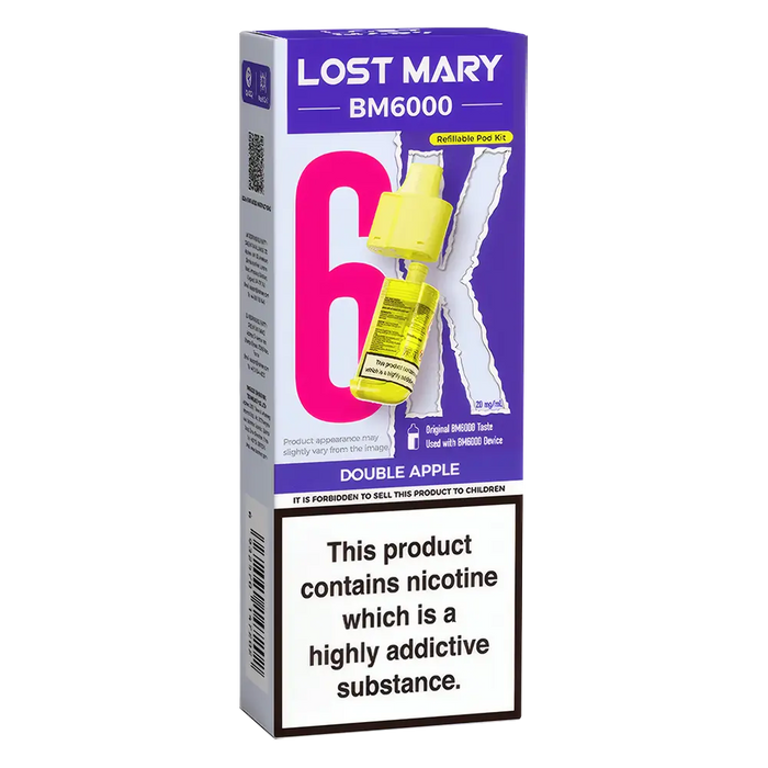 Lost Mary BM6000 Prefilled Pods | 2 + 10ml Replacement Pods Lost Mary BM6000 Prefilled Pods | 2 + 10ml Replacement Pods
