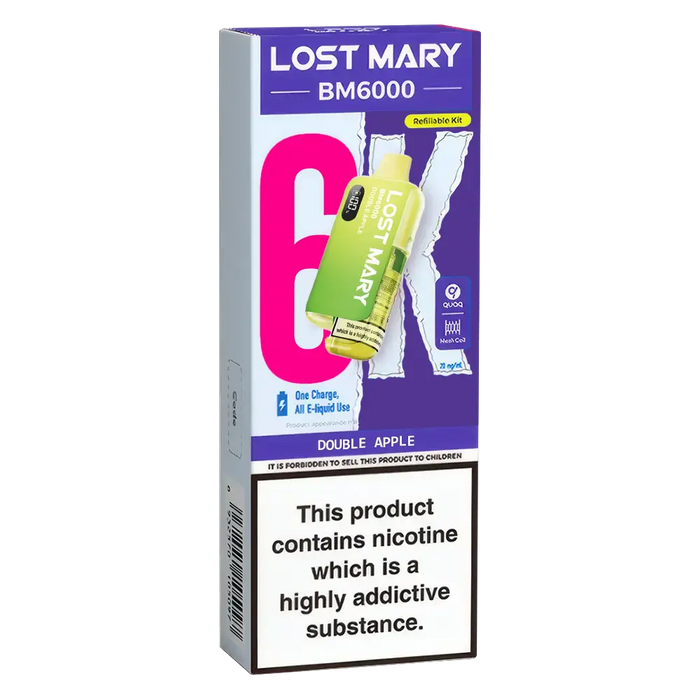 Lost Mary BM6000 Double Apple Prefilled Pod Kit | 5 for 40 Lost Mary BM6000 Double Apple Prefilled Pod Kit | 5 for 40