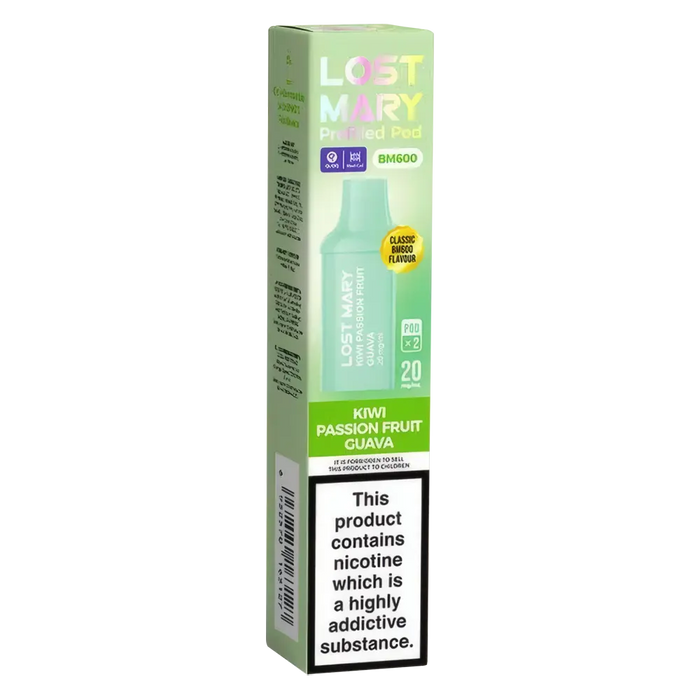 Lost Mary BM600 Kiwi Passion Fruit Guava Prefilled Pods