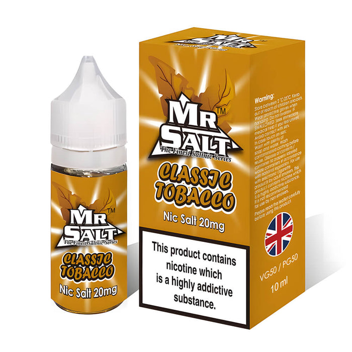 Classic Tobacco Nic Salt Vape Juice by Mr Salt |5 - 11 Classic Tobacco Nic Salt Vape Juice by Mr Salt |5 - 11