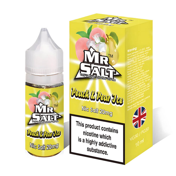 Peach & Pear Ice Nic Salt Vape Juice by Mr Salt |5- 11 Peach & Pear Ice Nic Salt Vape Juice by Mr Salt |5- 11