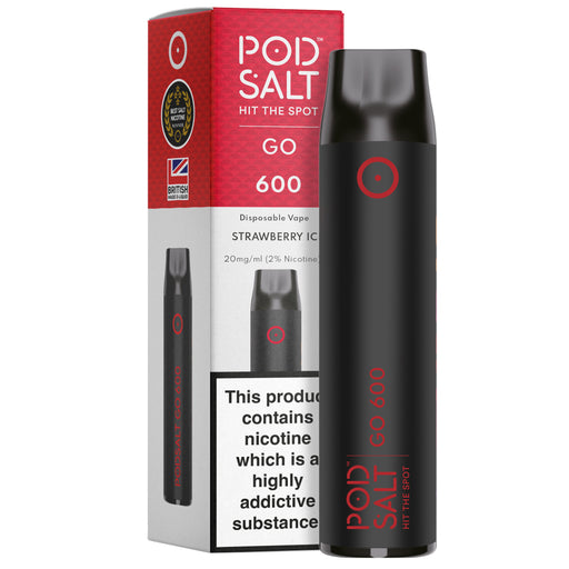 Pod Salt GO 600 Strawberry Ice Disposable Vape