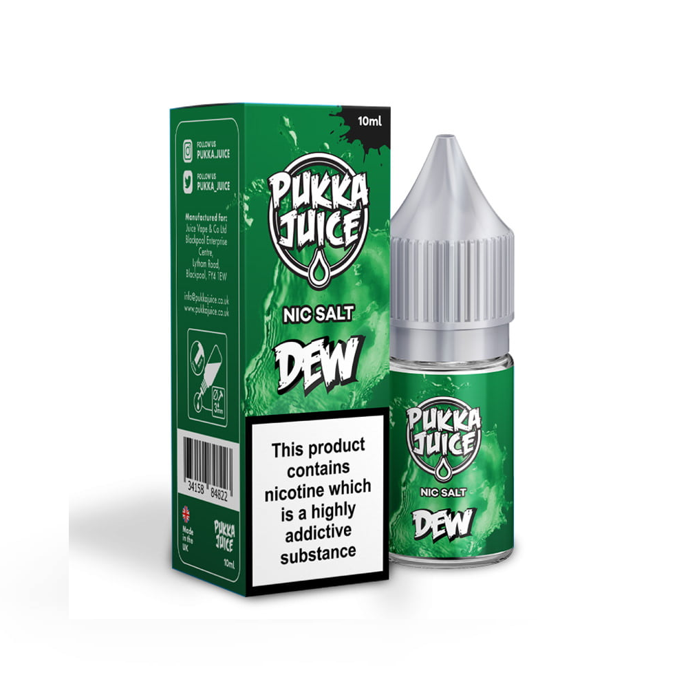 Dew Nic Salt E-Liquid fra Pukka Juice