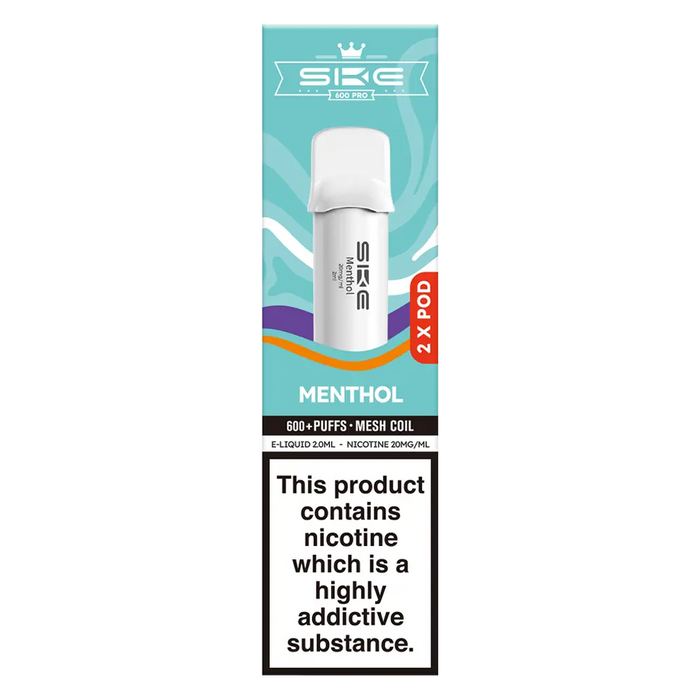 SKE Crystal Bar 600 Pro Prefilled Vape Pods | 3 for 12 SKE Pods SKE Crystal Bar 600 Pro Prefilled Vape Pods | 3 for 12 SKE Pods