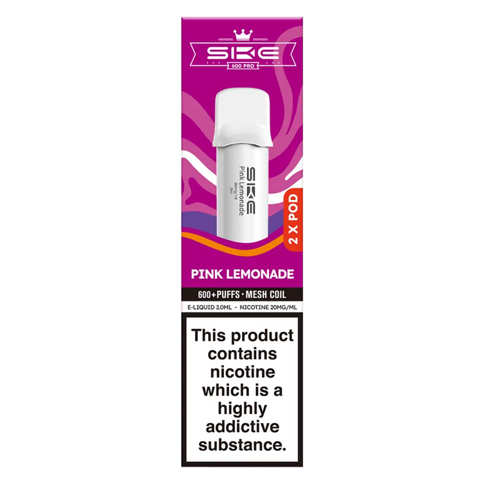 SKE Crystal Bar 600 Pro Prefilled Vape Pods | 3 for 12 SKE Pods SKE Crystal Bar 600 Pro Prefilled Vape Pods | 3 for 12 SKE Pods