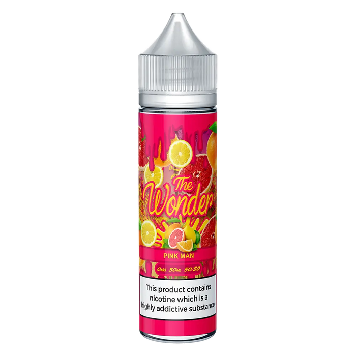 The Wonder Pink Man 50/50 Shortfill Vape Juice