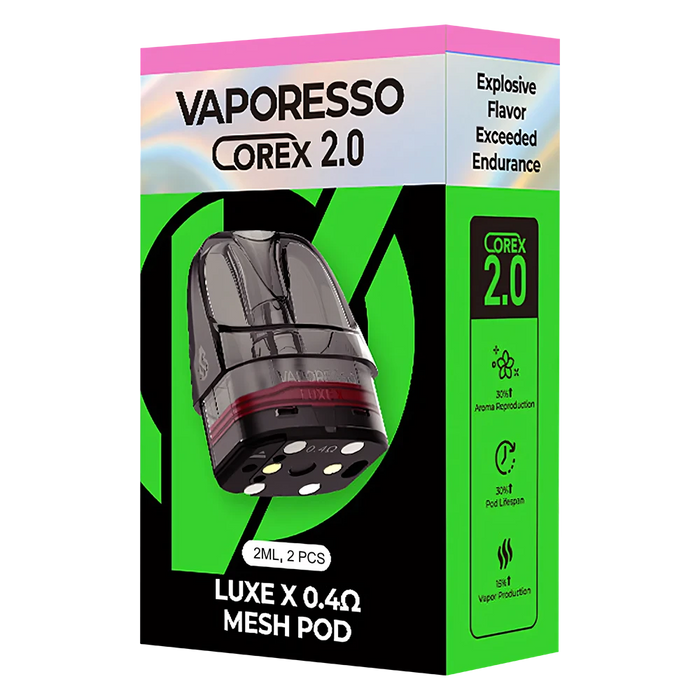 Vaporesso Luxe X COREX 2.0 Pods (2 Pack) 8.99 | Genuine UK Stock Vaporesso Luxe X COREX 2.0 Pods (2 Pack) 8.99 | Genuine UK Stock