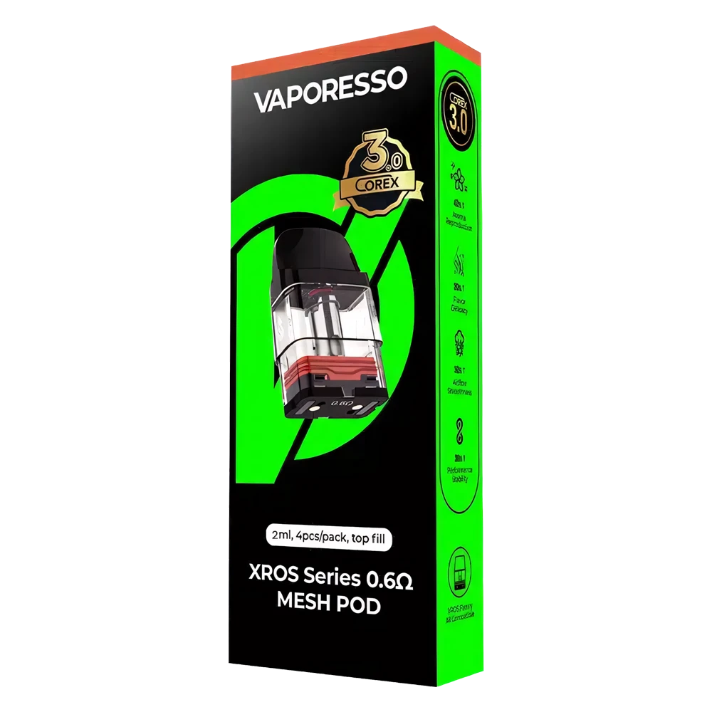 Vaporesso XROS COREX 3.0 Replacement Pods (4 Pack) | 9.99 UK Vaporesso XROS COREX 3.0 Replacement Pods (4 Pack) | 9.99 UK