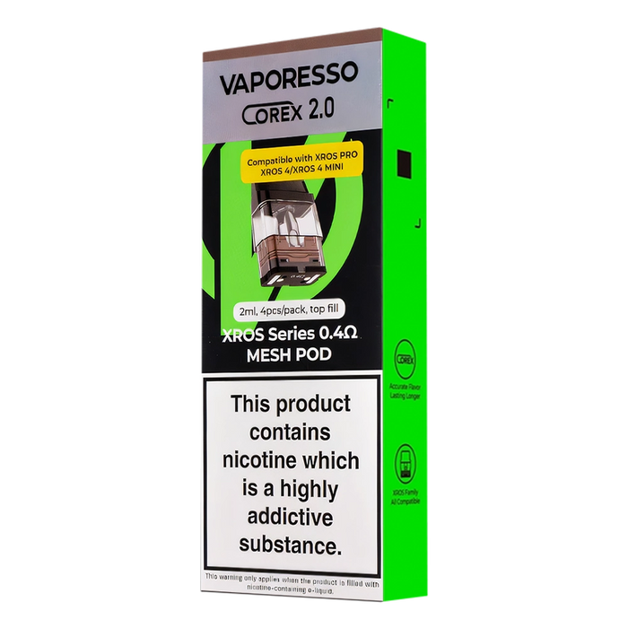 Vaporesso XROS COREX 2.0 Replacement Pods (4 Pack) | UK 8.99 Vaporesso XROS COREX 2.0 Replacement Pods (4 Pack) | UK 8.99
