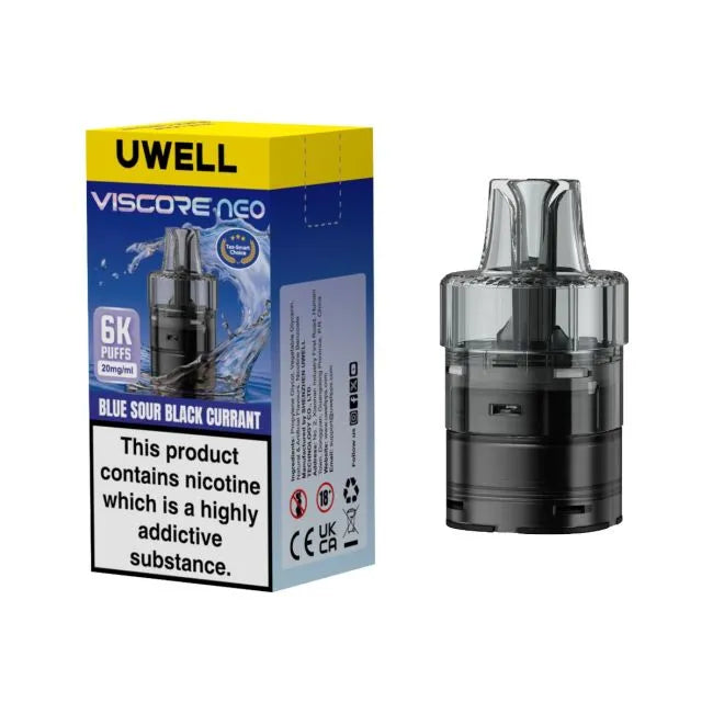 Blue Sour Blaccurrant Uwell Viscore Neo 6K Refill Pods
