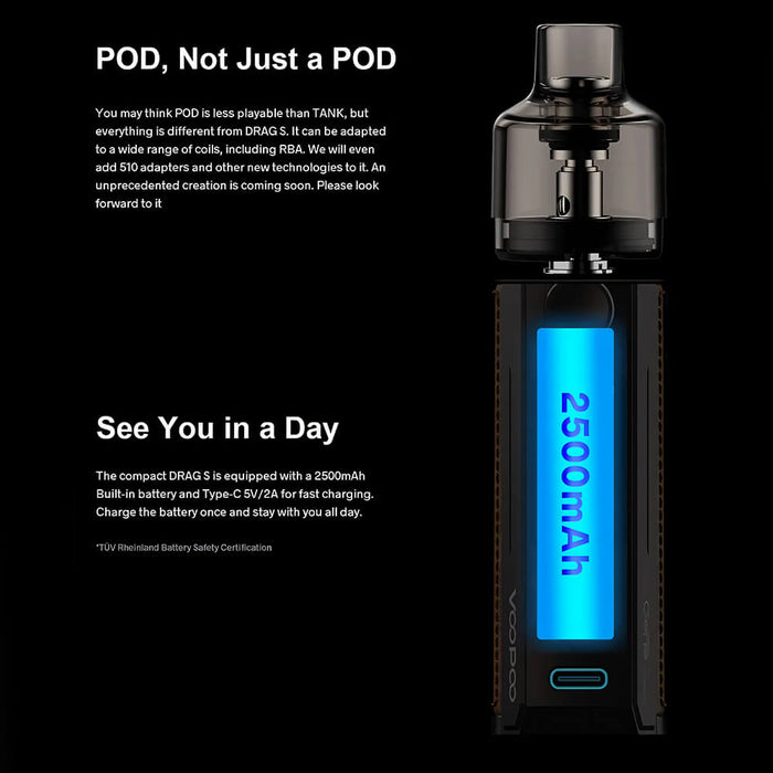 VooPoo Drag S Vape Pod Kit - 22.99 (23% Off) VooPoo Drag S Vape Pod Kit - 22.99 (23% Off)