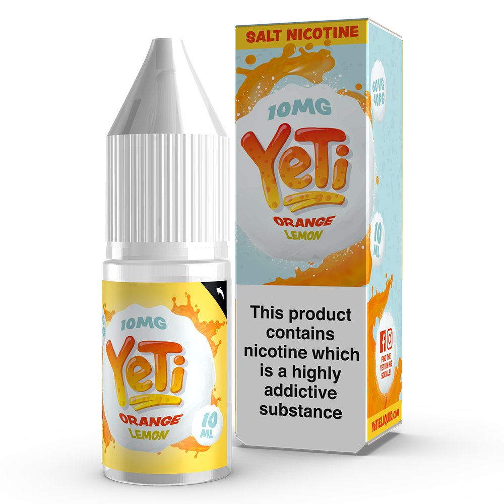 Yeti Nic Salt Vape Juice Orange Lemon