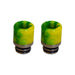 510 Drip Tips Pack of 2 Green Yellow