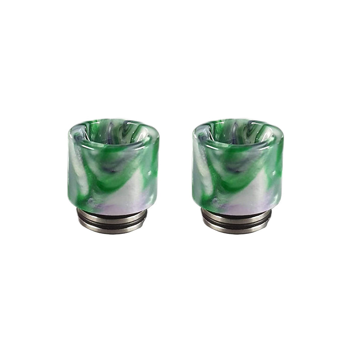 510 Drip Tips Pack of 2 Silver Green