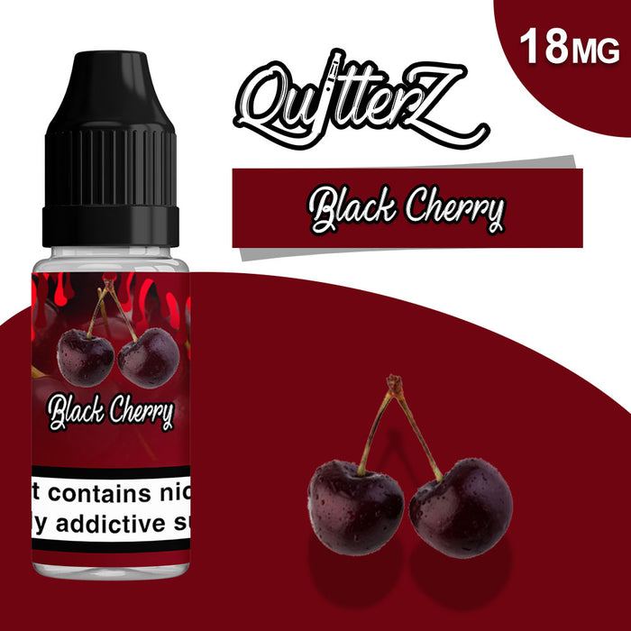 QuitterZ Black Cherry 10ml e liquid High PG 70Pg 30Vg
