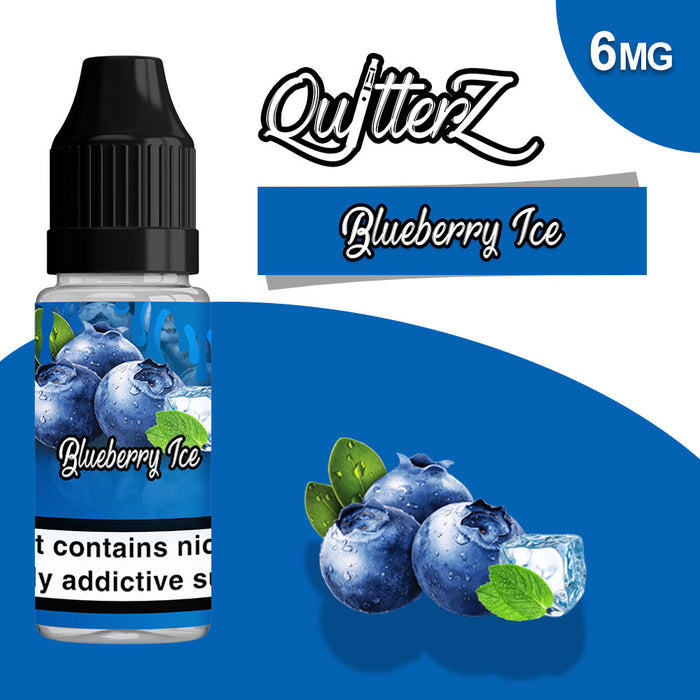 QuitterZ Blueberry Ice 10ml e liquid High PG 70Pg 30Vg