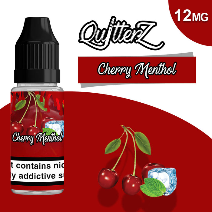 QuitterZ Cherry Menthol 10ml e liquid High PG 70Pg 30Vg
