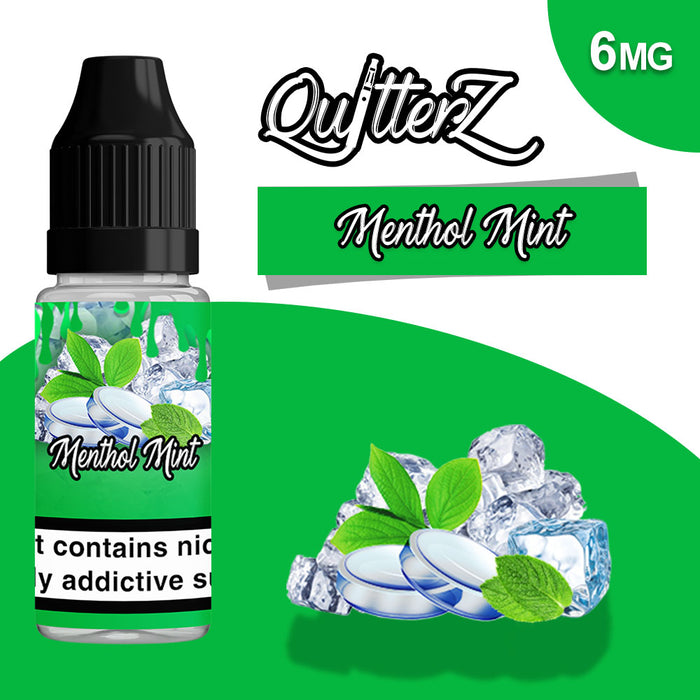 QuitterZ Menthol Mint 10ml e liquid High PG 70Pg 30Vg