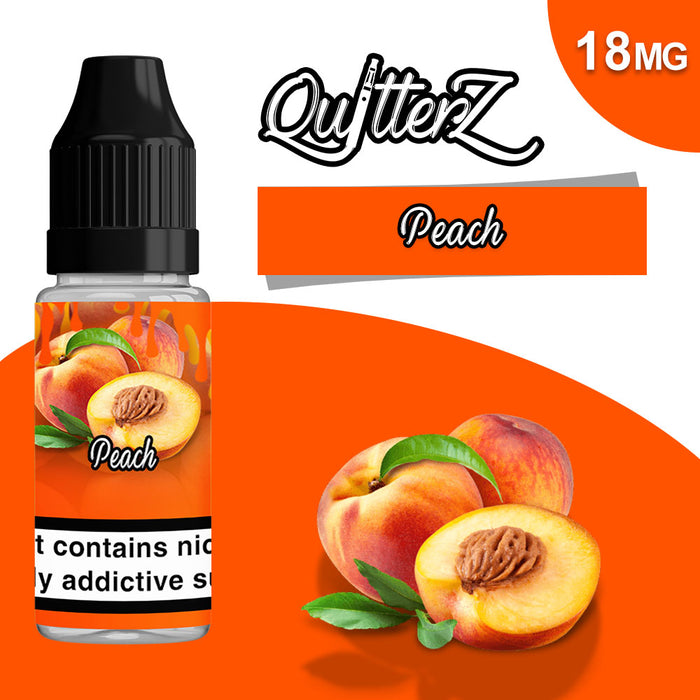 QuitterZ Peach 10ml e liquid High PG 70Pg 30Vg