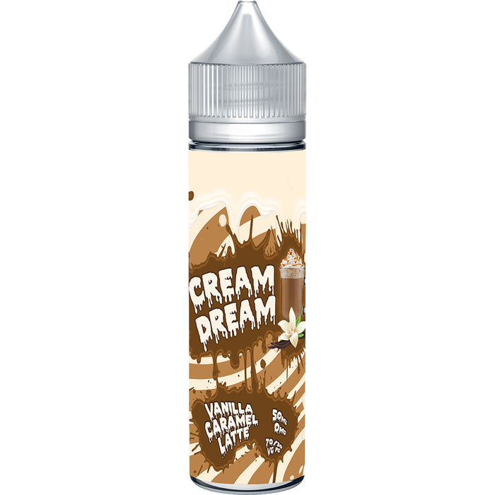 Cream Dream Vanilla Caramel Latte Shortfill e-Liquid 50ml 70/30 VG/PG