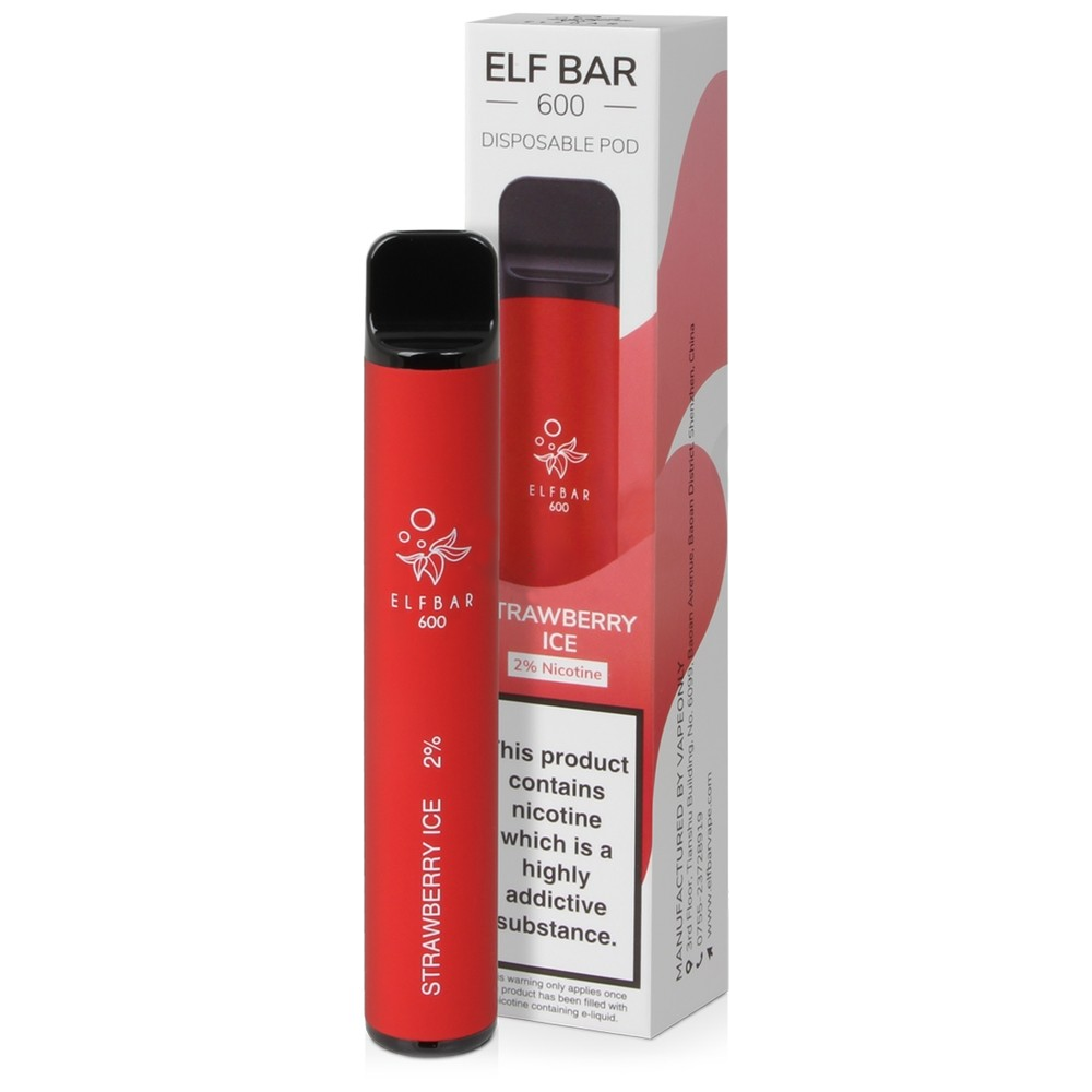 Elf Bar 600 Strawberry Ice Disposable Device