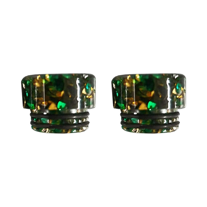 810 Drip Tips Pack of 2  Green Sparkly