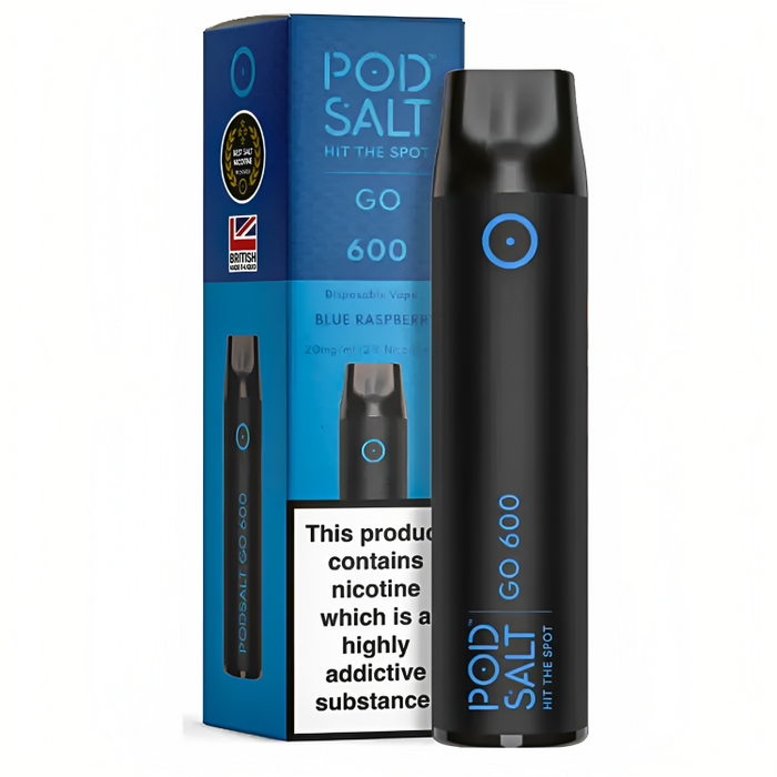 Pod Salt GO 600 Blue Raspberry Disposable Vape