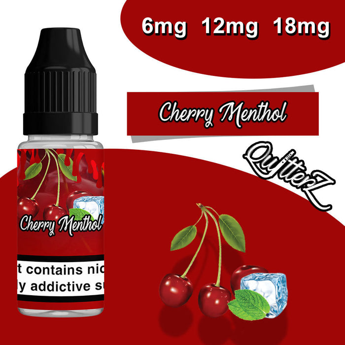 QuitterZ Cherry Menthol 10ml e liquid High PG 70Pg 30Vg